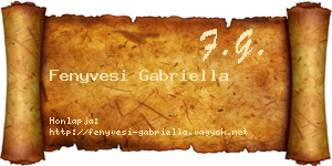 Fenyvesi Gabriella névjegykártya