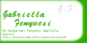 gabriella fenyvesi business card